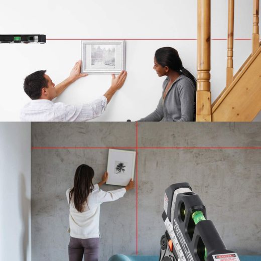 Generic Laser Level Line Tool, Standard Cross Line Laser Leveler Beam Tool with Metric Rulers 8ft/2.5M, Multipurpose Laser Level Kit for Flooring & Tile Installation - image 3