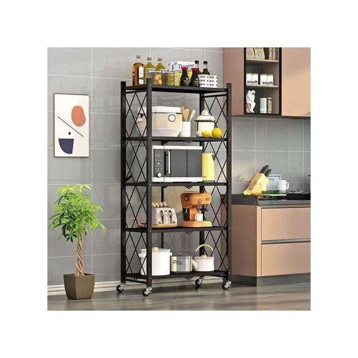 Generic Foldable Kitchen Rack with wheels - 5 TIER - image 2