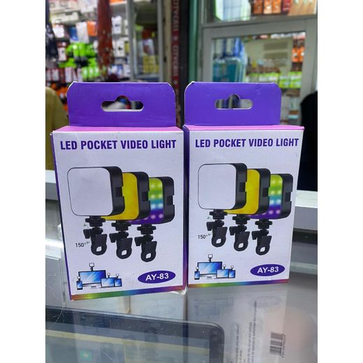 AY-83 RGB Pocket LED Video Light – RGB + White Lighting for Content