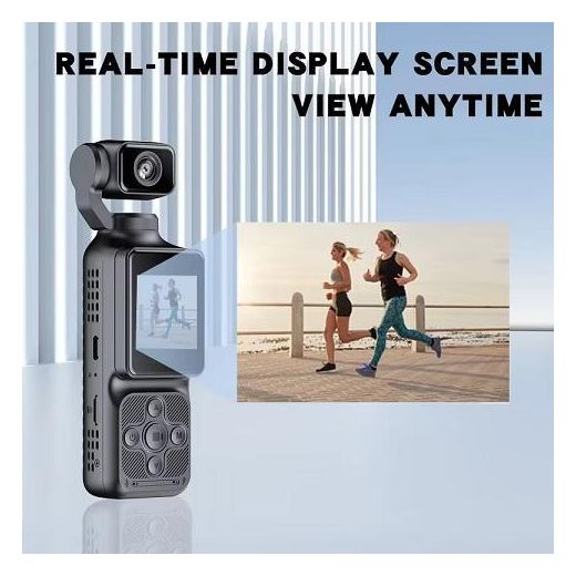 Generic Ourlife 4K Action Camera 180° Rotatable For YouTube Vlog Video Recording Record Life Handheld 1.97 Inch Screen Sports Camera - image 2