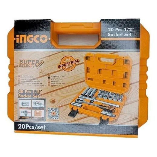 INGCO HKTS12201 20 Pcs 1/2" socket set - image 2