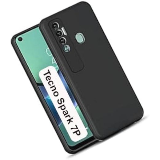 Generic Tecno Spark 7P Phone Case Ultra Slim Shockproof Matte Luxury Rubber Skin Liquid Silicone Case For Tecno Spark 7P Back Cover