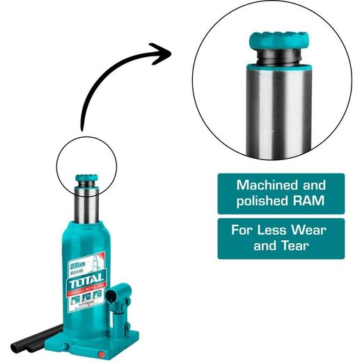 TOTAL THT109022 Hydraulic bottle jack 2Ton - image 3