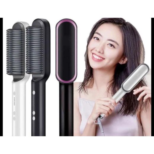 Electric Hair Straightener Brush Iron Hot Comb