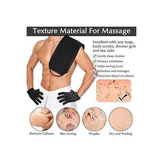 Generic Unisex Back Scrubber + 1pair of free exfoliating gloves - image 2