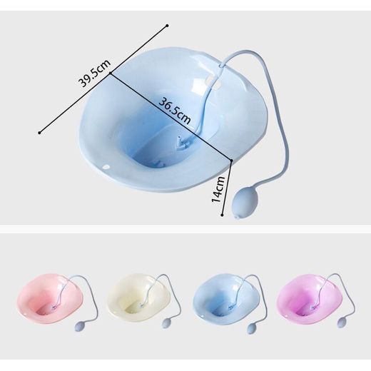 Generic Premium Yoni Sitz Bath Basin for Toilet Seat – Over-the-Toilet Vaginal Steaming Flusher Bowl, Portable Postpartum Care and Feminine Soaking Tub with Hand Pump Sprayer - image 2