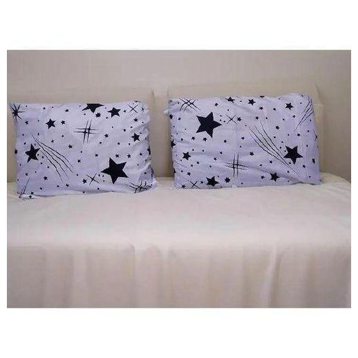 Generic Set of 2 White Fibre Filled Bed Pillow Cases - 20" x 26" - image 2