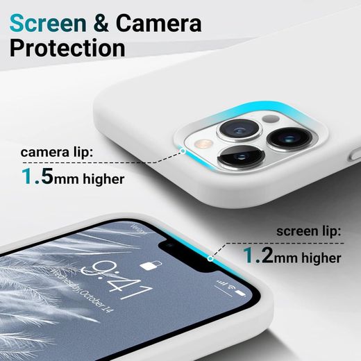 Generic Premium Soft Silicone Case for Apple iPhone 16 Pro Max – Slim Shockproof Anti-Scratch Protective Back Cover, White - image 2