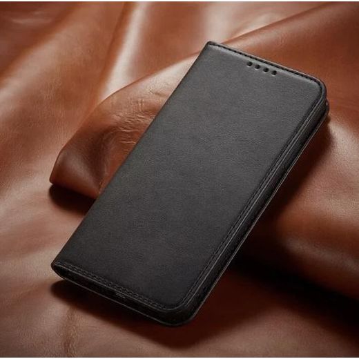 Generic Samsung Galaxy Note 10 Lite Phone Case, Luxury Genuine Leather Flip Wallet Cover with Magnetic Closure, Shockproof Protective Case with Card Slots and Kickstand (Black)