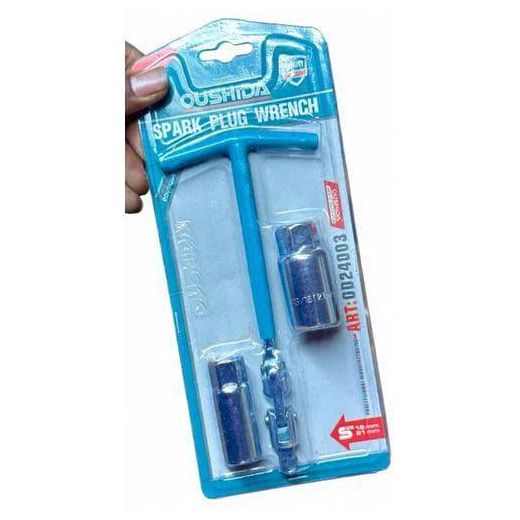 3 in 1 mechanic pro plug wrench set with T handle and universal joint Oushida 16mm and 21mm for motorcycle and car socket wrench kit