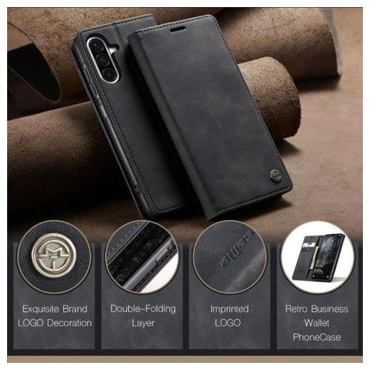 Generic Caseme Galaxy A57 Leather Wallet Cover - 360 Protection, PU Leather, Wallet Function, Foldable Stand, Perfect Cutout Black - image 3
