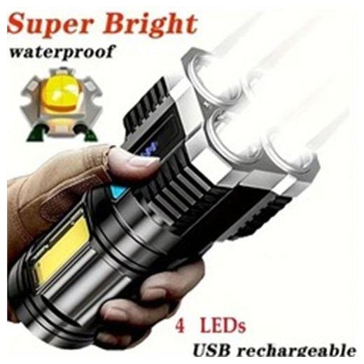 Super Bright Led Rechargeable Flashlight Multifunctional Strong Light Flashlight Outdoor LED