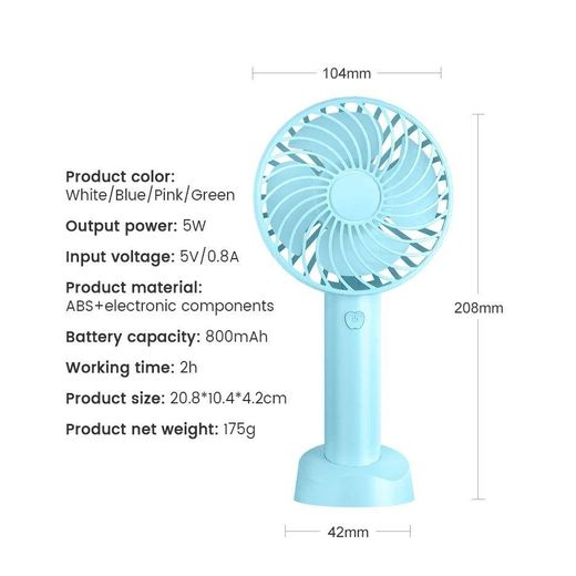 Generic Handheld Air Cooling Fan for Desktop - image 3