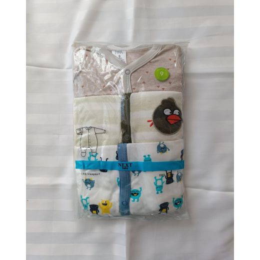 Fashion 3 piece set cotton romper, baby sleep suit, multicolor b