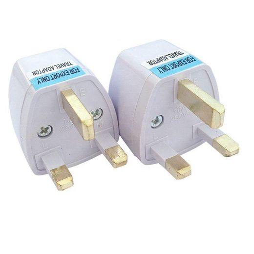 Generic 2pcs UK Plug Travel Adapter – Universal Power Converter for Office, Home & Travel - image 2