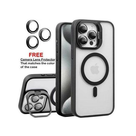 Magsafe2  Magnetic case for iPhone 11 promax camera bracket camera protectors, clear Acrylic, stand+TPU Magmetal cover - image 2