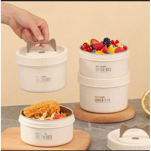 Generic 3-Compartment Food Grade 304 Stainless Steel Lunch Box - image 2