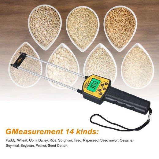Smart Sensor Handheld Moisture Meter LCD Digital Grain Moisture Meter Hygrometer with Measuring Probe for Corn Wheat Rice Bean - image 3