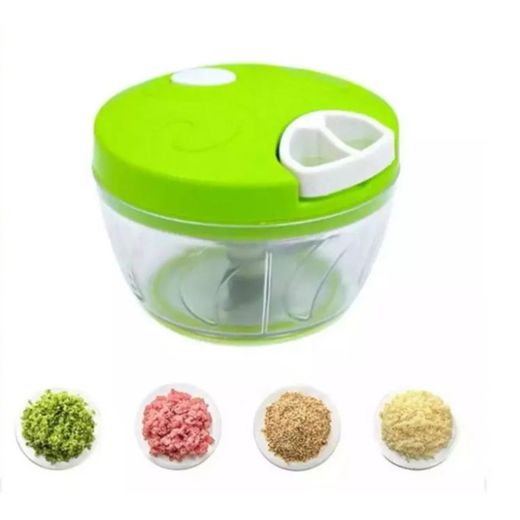 Kitchen Cook Manual Spin Cutter – Easy Pull Food Chopper for Vegetables, Garlic, Salads & More (450ml) - image 2