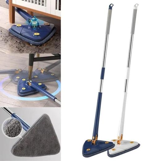 Mopa 360° Rotating Triangle Mop – Extendable Adjustable Microfiber Cleaning Mop for Floors, Walls & Ceilings