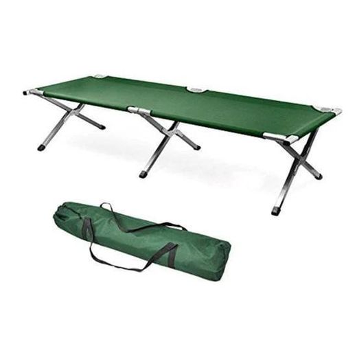 Household aluminum alloy camping folding bed, outdoor travel and convenient carrying single bed. 