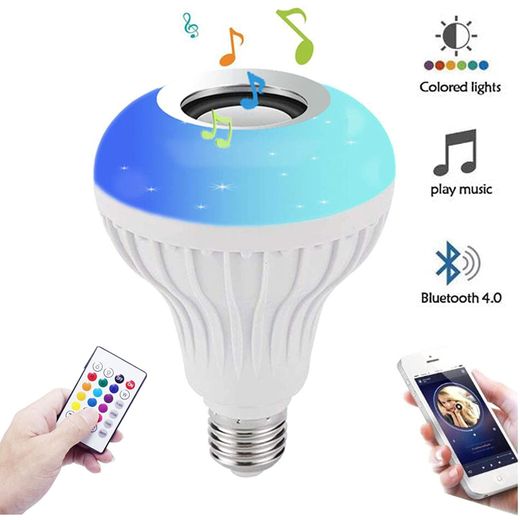 Generic Smart LED Music Bulb Speaker - Bluetooth 4.0, E27 Base, White - image 3