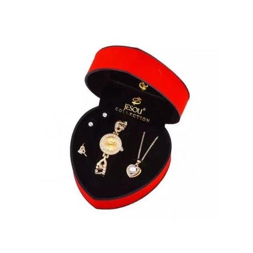 JESOU Ladies Gift Set (Watch, Necklace, Earrings, Ring) With Gift Box