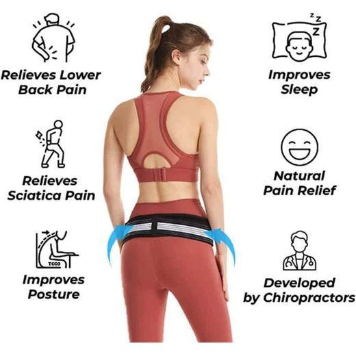 Generic Hot Sale Lower Back Support Belt Healthy Belt ,Women And Men That Alleviates Sciatic, Pelvic, Lower Back, Leg And Pelvic Nerve Hurt, Anti-Slip Adjustable Support Strap - image 4