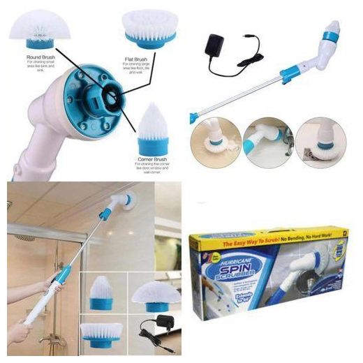 Generic Electric Spin Scrubber - Cordless & Rechargeable Power Cleaner with 3 Brush Heads for Bathroom, Tub & Tile - image 4