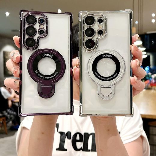 Generic Galaxy Note10+ Clear Case with Magnetic Ring Holder – Four-Corner Drop Protection and Slim Fit Design - image 3