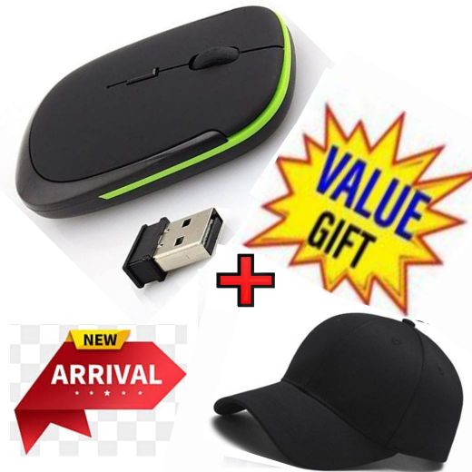 Hp Wireless Mouse  Slim + Free Cap