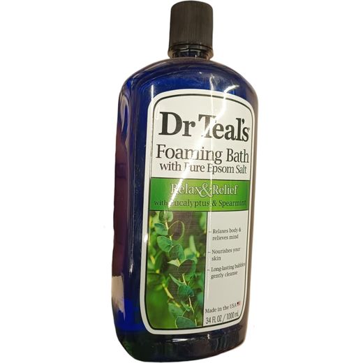 Dr Teal'S Relax & Relief FOAMING BATH With Eucalyptus & Spearmint With PURE EPSÓM SALT Nourishes Your Skin Long-Lasting Bubbles nk