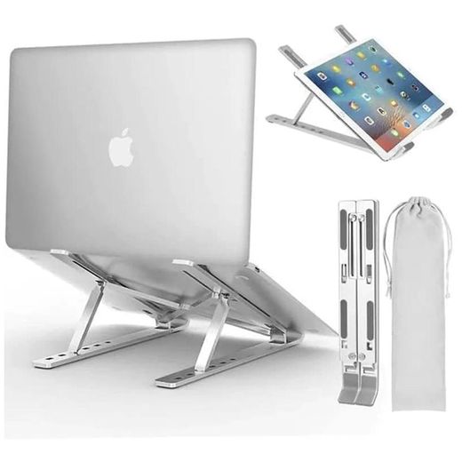 TodyJeyHo Adjustable Laptop Stand, Portable Aluminium Laptop Riser Laptop Holder for Desk, Foldable Ventilated Cooling Computer Support Stand for Apple MacBook Pro/Air, Sony, Dell, Notebook Stand and more. - image 2