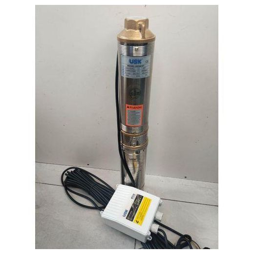 USK Unitech  Italian Deep Well Electric Submersible WaterPUMP 0.5HP DSD 3/7 Borehole Water Pump 100% Copper Complete With Control Box And Float Switch