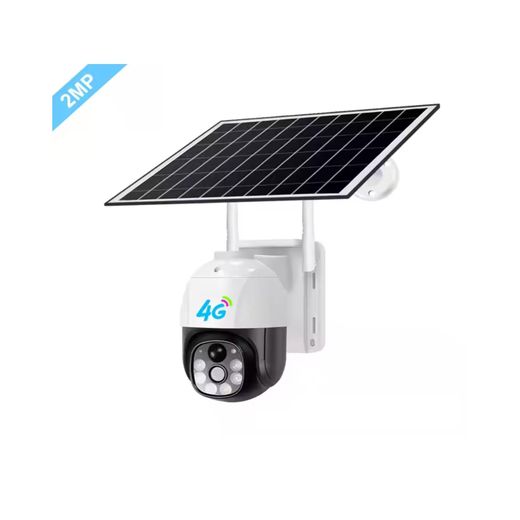 4G Solar Powered Camera PTZ -(Colored At Night + Record 2-way Audio)
