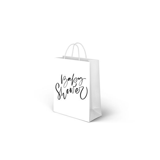 White Medium Gift Bag - Branded Gift Bag- Thank You