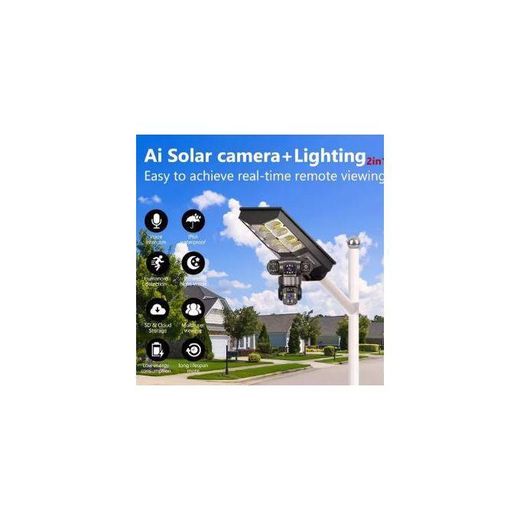 Generic Solar Light 4G Solar Camera Outdoor 3lens Ip66 Waterproof PTZ 360 Degree Wireless Security Camera Cctv Outdoor 4G Solar Camera Outdoor 3lens Ip66 Waterproof PTZ 360 Degree Wireless Security Camera Cctv Outdoor - image 2