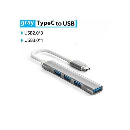 Generic 4 Port USB 3.0 Hub High Speed USB-C Type C Splitter 5Gbps Computer Macbook Port - image 3