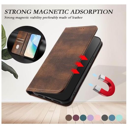 Generic Tecno Camon 18i Mobile Phone Case, Luxury Leather Flip Wallet Cover with Magnetic Closure, Shockproof Protective Phone Case with Card Slots and Built-in Kickstand - image 2