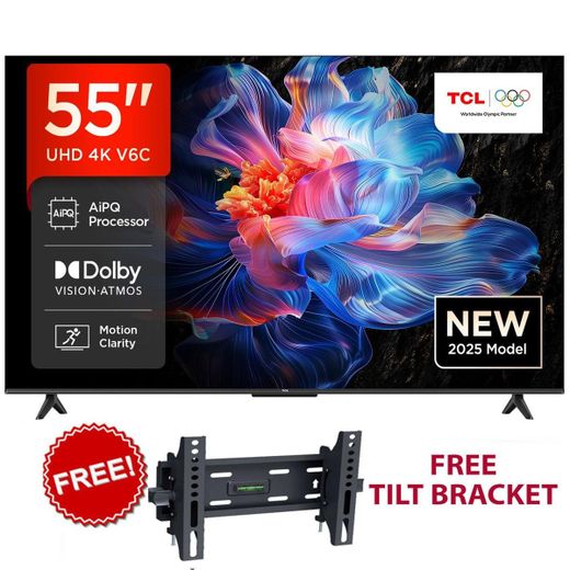 TCL 55" Inch Smart 4K Ultra HD HDR TV,Google TV,NETFLIX+FREE TILT BRACKET
