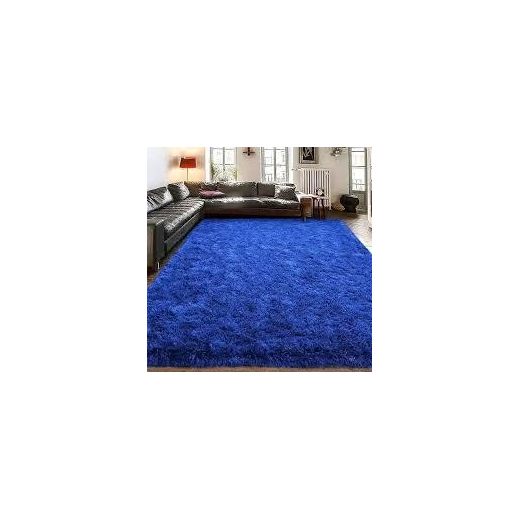 Generic 5 By 8 Soft Fluffy Royal Blue Plain Carpets Non-slip Rugs Floor Mat - image 2