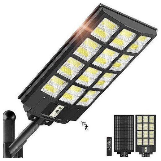 Solar Light 3000W Solar Street Lights Outdoor - 7000K Solar Lights Outdoor Waterproof Dusk to Dawn, Commercial Solar Parking Lot Lights with Motion Sensor, Solar Powered LED Street Light for Yard, Outside