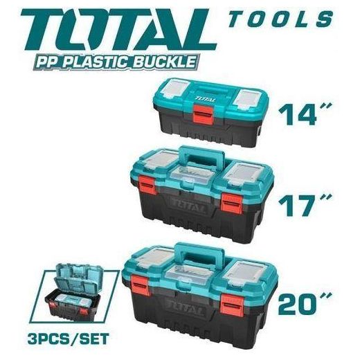 TOTAL  TPBXK0031 3 Pcs plastic tool boxes set - image 2