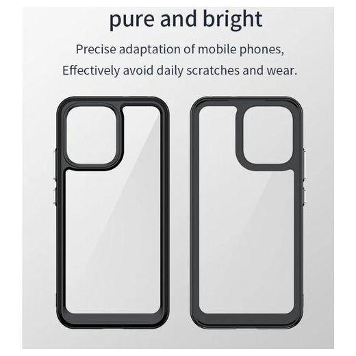 Generic Oppo A6 PRO Transparent, Clear and Colorless with Black Edges New Skin Unique and Stylish Comfortable Grip Phone Case/ Cover - image 2