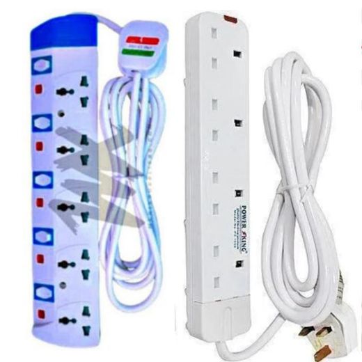 Power King 5-Way Power Extension Cable Plus 4way Extensionn