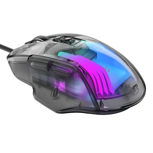 Havit MS1011SE ChromaCore RGB Gaming Mouse with Mouse Pad-7 Programmable Buttons, 1200-7200 DPI, RGB Backlit, 10 Million Click Lifespan, 1.5m Cable, 113g