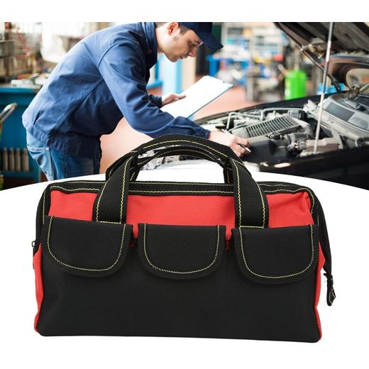 Generic 16-inch portable tool bag, 17-pocket tool storage bag + adjustable shoulder strap - image 2