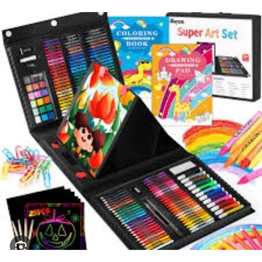 Generic 150 Pieces Art Set for Kids - Complete Drawing & Coloring Kit with Crayons, Oil Pastels, Color Pencils, Watercolors, Sketch Pens & Accessories, Art & Craft Supplies Kit for Drawing, Painting - image 2
