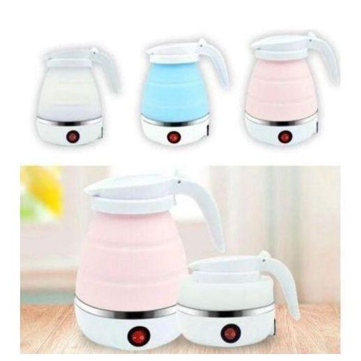 Foldable Portable Electric Kettle With Silicone Body And Stainless Steel Heating Base,Mini Folding Electric Water Boiler,Silicone Portable Kettle,Travel Tea Kettle,Compact Electric Kettle.