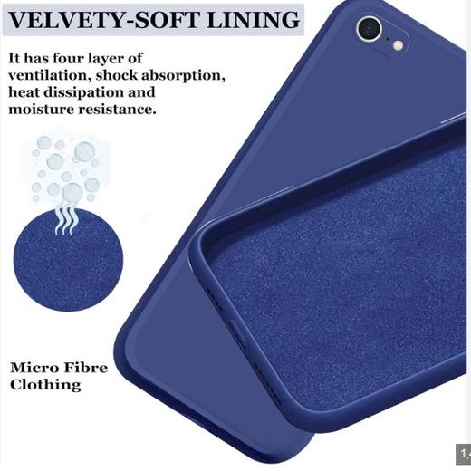 Generic Premium Soft Silicone Case for iPhone 7 – Slim Shockproof Anti-Scratch Protective Back Cover, Blue - image 2